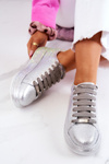 Sneakersy Buty Sportowe Dżety Srebrne GOE JJ2N4048