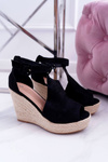 Women's Platform Anchor Sandals Black Begest