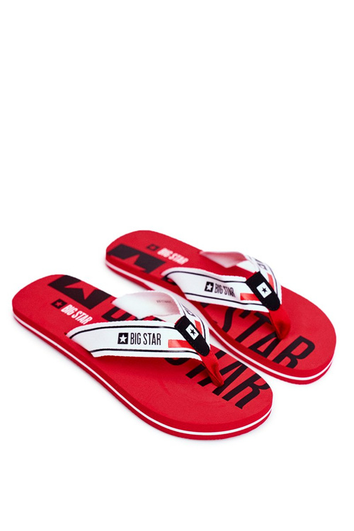 Men's Slides Flip flops Big Star Red FF274A451