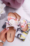 Women's Flip Flops With Flowers White Enrissa