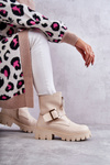 Women's Warm Boots With Zipper Beige Torey