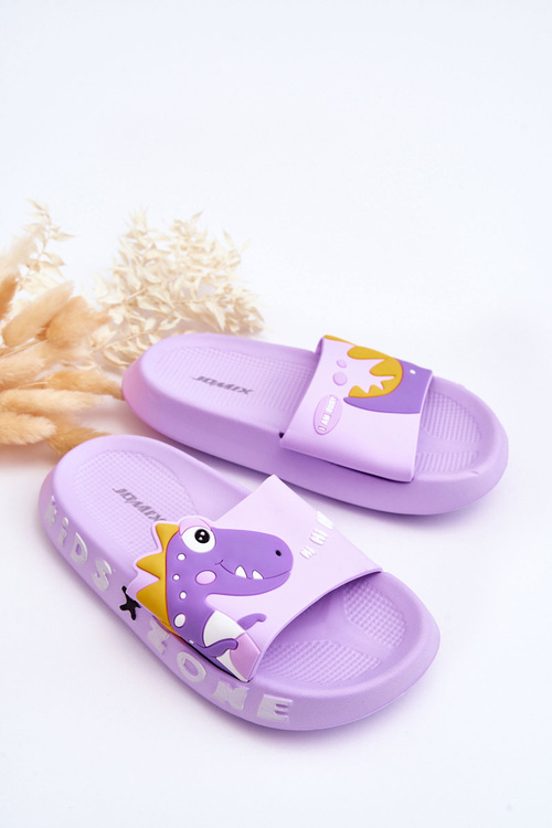 Children's Foam Slippers Dinosaur Violet Dario