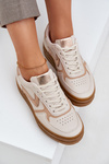 Sneakersy Damskie Platforma Beżowe Annines