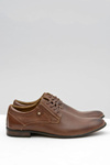 Brown Leather Elegant Massimiliano Half Shoes