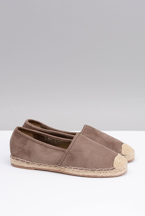 Lu Boo Suede Linen Slip On Ramen Espadrilles