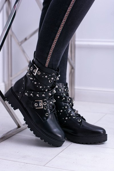 Women's Boots High Black Trappers Albere