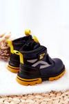 Children's Velcro Insulated Boots Navy Blue Fruzio