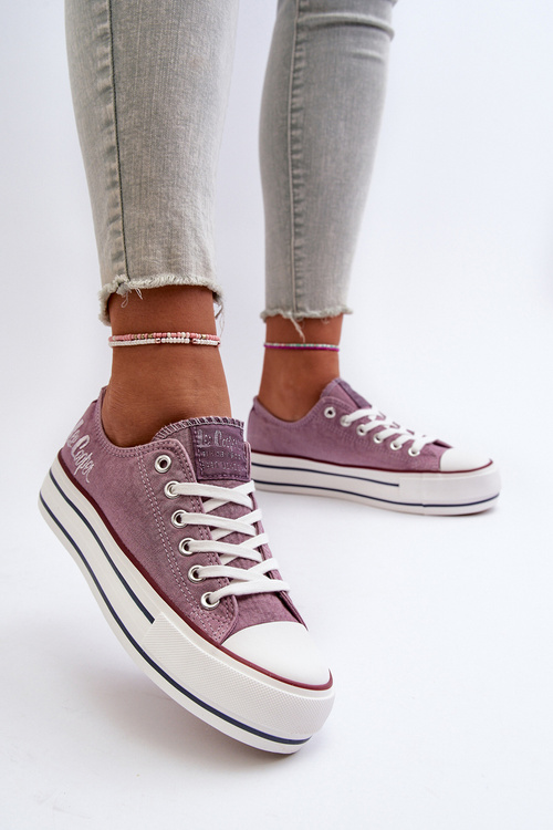 Women's sneakers on a thick sole Lee Cooper LCW-24-31-2219 purple