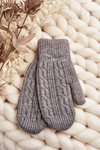 Warm Women's Single-Fingered Gray Gloves