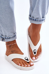 Women's Japanese Sandals On Platform White Bellitta
