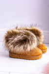 Children's Snow Boots With Fur Camel Ariana