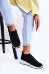 Women's Sport Shoes With Zircons Black Calsey