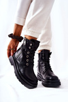 Zip-up boots with tie Black Elissmo