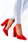 Suede Stiletto pumps Red Valoris
