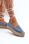 Women's Blue Tailesse Platform Lace-Up Espadrilles