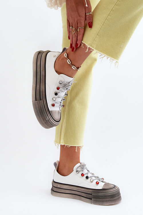 Women's Platform Sneakers GOE NN2N4054 White