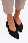 Block heel pumps with eco suede black Karielle