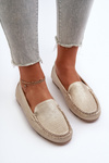 Women's Gold Loafers Ranica