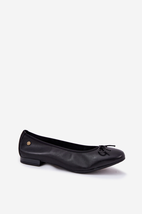 Leather Ballet Flats Women Maciejka P6800-01 Black