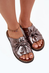Ladies Slippers On Flat Sole Graphite Nelvira