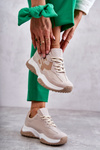 Women's Sport Shoes Tied Beige Tolea