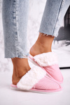 Women's Slippers With Fur Pink Homely