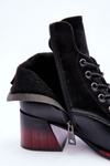 Leather Heeled Boots Black Luloshe