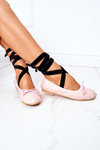Lace-up Ballerinas Lu Boo Pink