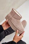 Womens Snow Boots On Platform Beige Ninala