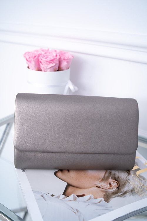 Women's Evening Handbag Silver Grey Clutch Bag