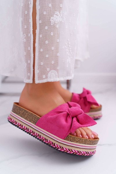 Platform Flip Flops Fuchsia Chantal
