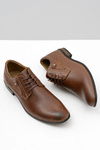Brown Leather Elegant Massimiliano Half Shoes