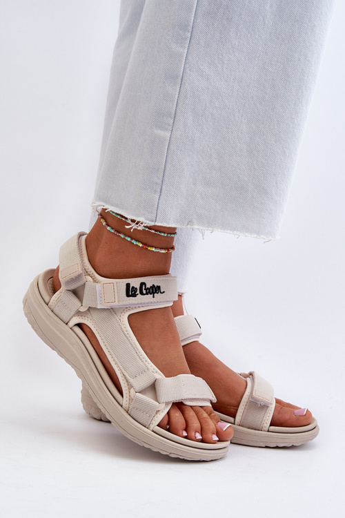 Sandały Damskie Beżowe Lee Cooper LCW-24-34-2614