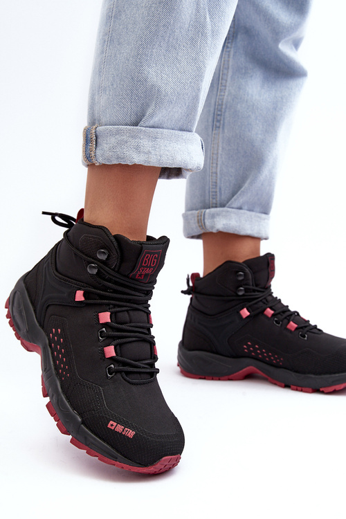 Men's Trekking Shoes Trappers Memory Foam System Black Big Star MM274562