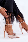 Elegant Pumps On A Pin With A Bow Beige Hettie