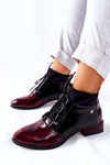 Leather Boots Maciejka 04744-29 Marbled Maroon