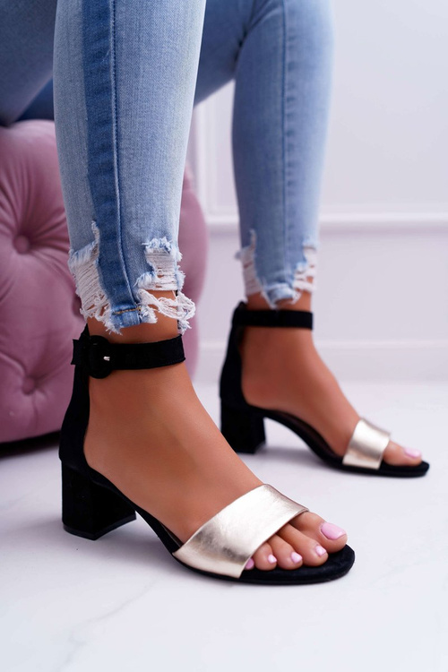 Women's Maciejka Leather Suede Sandals Black 04141-25/00-5
