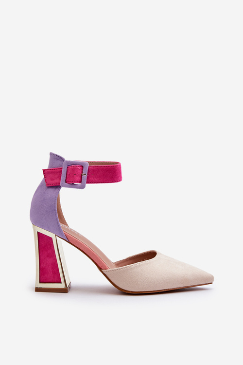 Suede Court Shoes with Multicolor Stiletto Heel Lodho