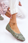 Openwork Fashionable Ballerinas Green Thiago