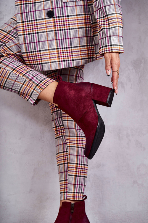 Classic Suede Booties La.Fi 260035WI-SU Burgundy
