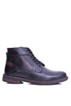 Black Men's Leather Boots Warmed Devenor Boots