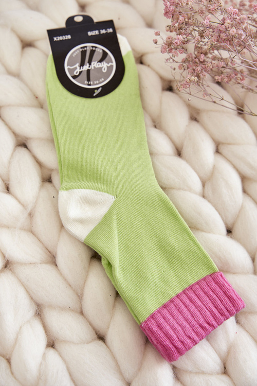 Women's Plain Cotton Socks Green