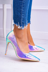 Lu Boo Pink Iridescent Mylenn Stilettos