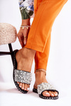 Women's Slippers With Pearls Black Vamero