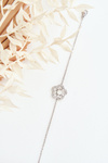 Delicate Women's Bracelet With A Flower Silver