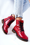 Lacquered Insulated Boots Red Lomess