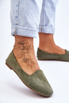 Classic Suede Green Nash Ballerinas