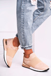 Women’s Sport Shoes Sneakers Slip-on Beige Say Something