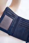 Women's Small Wallet With A Magnet Navy Zaya 
