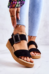 Women's Suede Sandals Big Star JJ276031 Black